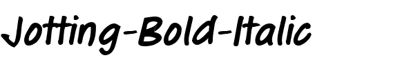 Jotting Bold Italic.ttf