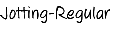 Jotting Regular.ttf