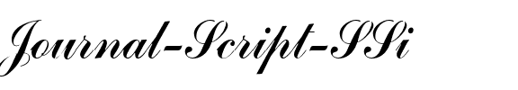 Journal Script SSi Regular.ttf