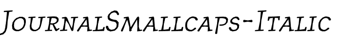 JournalSmallcaps RomanItalic.ttf