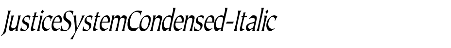 JusticeSystemCondensed Italic.ttf