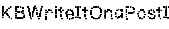 KBWriteItOnaPostIt Medium.ttf