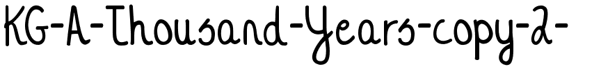 KG A Thousand Years Regular.ttf