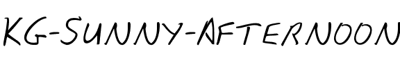 KG Sunny Afternoon Regular.ttf