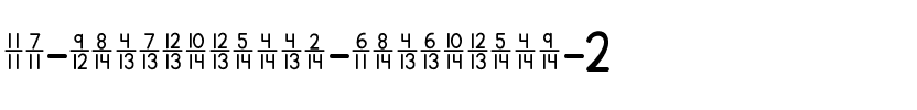 KG Traditional Fractions 2 Regular.ttf