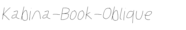 Kabina BookObl.otf
