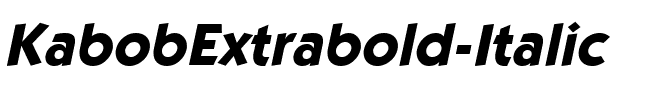 KabobExtrabold Italic.ttf