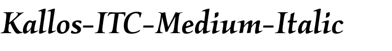 Kallos ITC Medium Italic.ttf
