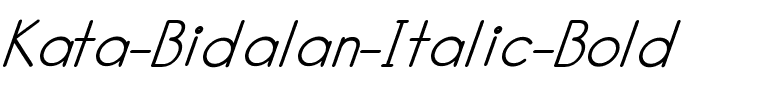 Kata Bidalan Italic Bold Regular.ttf