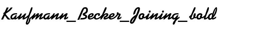 Kaufmann Becker Joining bold Regular.ttf