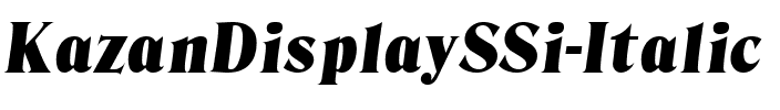 KazanDisplaySSi Italic.ttf