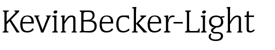 KevinBecker-Light Regular.ttf