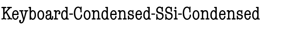 Keyboard Condensed SSi Condensed.ttf