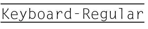 Keyboard Regular.ttf