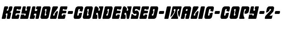 Keyhole-Condensed Italic.ttf