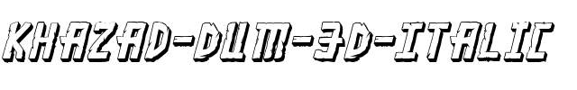 Khazad-Dum 3D Italic Italic.ttf