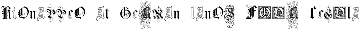 Kidnapped at German Lands Four Regular.otf