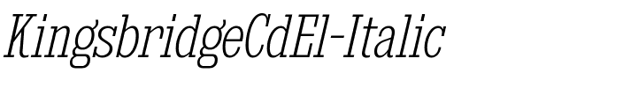 Kingsbridge Cd El Italic.ttf