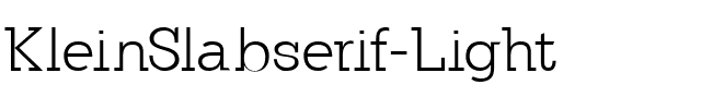 KleinSlabserif-Light Regular.ttf