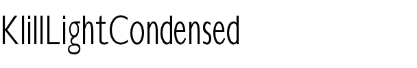 KlillLightCondensed Regular.ttf