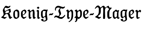 Koenig-Type Mager Regular.ttf