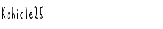Kohicle25 Normal.ttf