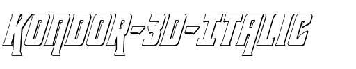Kondor 3D Italic Italic.ttf