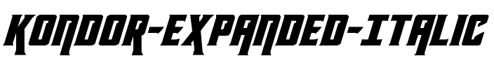 Kondor Expanded Italic Expanded Italic.ttf