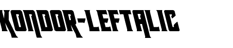 Kondor Leftalic Italic.ttf