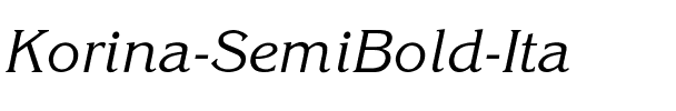 Korina-SemiBold-Ita Regular.ttf