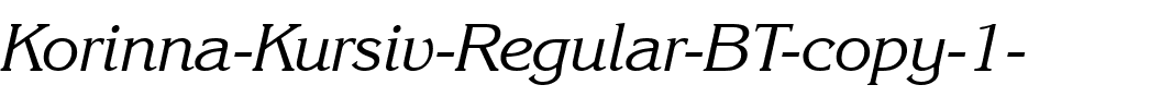 Korinna BT Kursiv Regular.ttf
