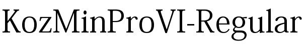 小塚明朝 Pro-VI R Regular.ttf