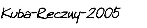 Kuba Reczny 2005 Regular.ttf