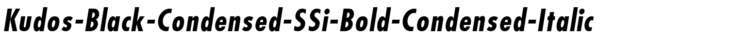 Kudos Black Condensed SSi Bold Condensed Italic.ttf