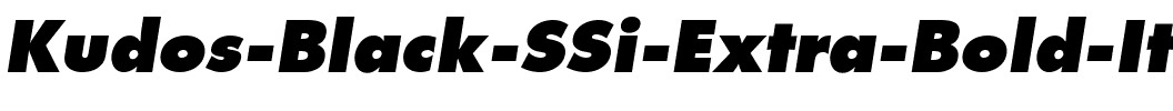 Kudos Black SSi Extra Bold Italic.ttf