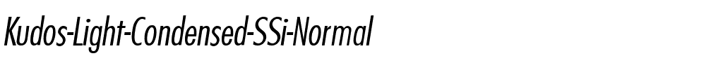 Kudos Light Condensed SSi Normal.ttf