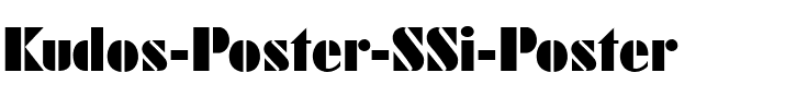 Kudos Poster SSi Poster.ttf