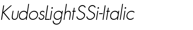KudosLightSSi Italic.ttf