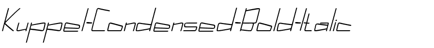 Kuppel Condensed Bold Italic.ttf