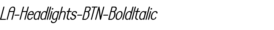LA Headlights BTN BoldItalic.ttf
