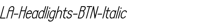 LA Headlights BTN Italic.ttf
