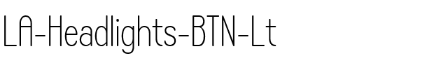 LA Headlights BTN Lt Regular.ttf