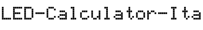 LED Calculator Italique.ttf