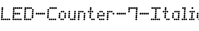 LED Counter 7 Italic.ttf