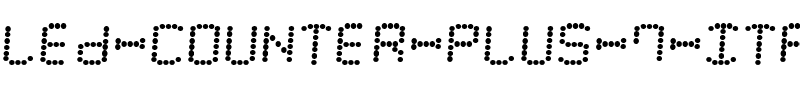 LED Counter Plus 7 Italic.ttf