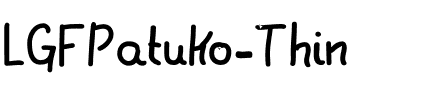 LGF Patuko  Thin Regular.otf