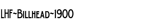 LHF Billhead 1900 Regular.ttf