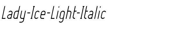 Lady Ice – Light Italic.ttf