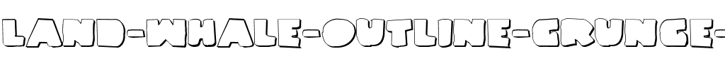 Land Whale Outline Grunge Outline Grunge.ttf
