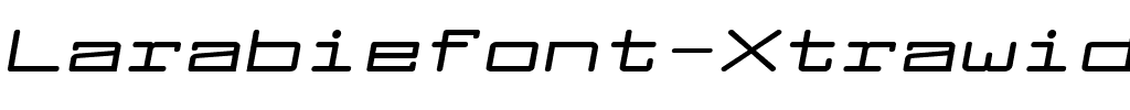 Larabiefont Xtrawide Bold Italic.ttf